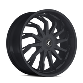 Kraze Wheels - SCRILLA - Black - SATIN BLACK - 22" x 9.5", 18 Offset, 5x115, 120 (Bolt Pattern), 74.1mm HUB