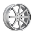 Asanti Black - ABL-32 KAISER - Silver - BRUSHED SILVER CHROME LIP - 20" x 9", 30 Offset, 6x135 (Bolt Pattern), 87.1mm HUB