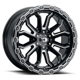 Vision Wheel Off-Road - 405 KORUPT - Black - Gloss Black Milled Spoke - 16" x 8", 0 Offset, 6x139.7 (Bolt Pattern), 110mm HUB