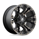 Fuel - D569 VAPOR - Black - MATTE BLACK DOUBLE DARK TINT - 20" x 10", -18 Offset, 6x135, 139.7 (Bolt Pattern), 106.1mm HUB