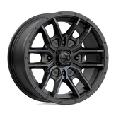 MSA Offroad Wheels - M43 FANG - Black - SATIN BLACK WITH TITANIUM TINT - 15" x 7", 10 Offset, 4x137 (Bolt Pattern), 112.1mm HUB
