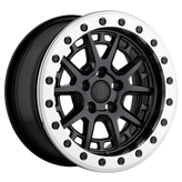 Black Rhino - GRAVEL BEADLOCK - Gunmetal - MATTE BLACK W/ MACHINED RING - 15" x 7", 15 Offset, 5x100 (Bolt Pattern), 72.56mm HUB