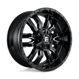 Fuel - D595 SLEDGE - Black - GLOSS BLACK MILLED - 22" x 10", 10 Offset, 8x170 (Bolt Pattern), 125.1mm HUB