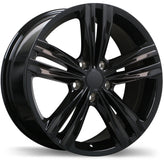 Replika - R205 - Black - Gloss Black - 16" x 7", 45 Offset, 5x112 (Bolt Pattern), 66.5mm HUB