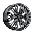 OE Creations - PR197 - Black - GLOSS BLACK MILLED - 20" x 9", 24 Offset, 6x139.7 (Bolt Pattern), 78.1mm HUB