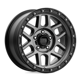 KMC Wheels - KM544 MESA - Black - SATIN BLACK WITH GRAY TINT - 17" x 8.5", 0 Offset, 6x135 (Bolt Pattern), 87.1mm HUB