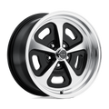 American Racing Vintage - VN501 500 MONO CAST - Black - GLOSS BLACK MACHINED - 17" x 7", 0 Offset, 5x114.3 (Bolt Pattern), 72.6mm HUB