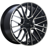 ART - Replica 198 - Black - Gloss Black - Machined Face - 21" x 11", 58 Offset, 5x130 (Bolt Pattern), 71.5mm HUB