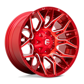 Fuel - D771 TWITCH - CANDY RED MILLED - 20" x 10", -18 Offset, 5x114.3, 127 (Bolt Pattern), 78.1mm HUB