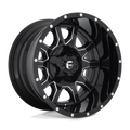 Fuel - D627 VANDAL - Black - GLOSS BLACK MILLED - 20" x 12", -43 Offset, 8x180 (Bolt Pattern), 124.2mm HUB