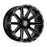 XD Series - XD818 HEIST - Black - GLOSS BLACK MILLED - 20" x 10", -24 Offset, 5x127 (Bolt Pattern), 78.1mm HUB