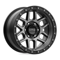 KMC Wheels - KM544 MESA - Black - SATIN BLACK WITH GRAY TINT - 17" x 9", -12 Offset, 6x139.7 (Bolt Pattern), 106.1mm HUB