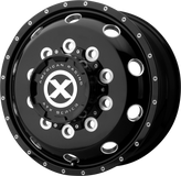 ATX - AO405 TREX - Black - GLOSS BLACK MILLED - FRONT - 23" x 9", 152 Offset, 10x285.75 (Bolt Pattern), 220.1mm HUB