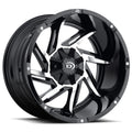 Vision Wheel Off-Road - 422 PROWLER - Black - Gloss Black Machined Face - 20" x 9", 12 Offset, 8x165.1 (Bolt Pattern), 125.2mm HUB