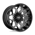 Moto Metal - MO808 SNIPER - Black - GLOSS BLACK MILLED - 20" x 10", -18 Offset, 8x180 (Bolt Pattern), 124.2mm HUB