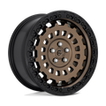 Fuel - D634 ZEPHYR - Bronze - MATTE BRONZE BLACK BEAD RING - 17" x 8", 38 Offset, 5x100 (Bolt Pattern), 56.5mm HUB