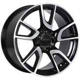 ART - Replica 130 - Black - Gloss Black - Machined Face - 18" x 8.5", 45 Offset, 5x112 (Bolt Pattern), 66.6mm HUB