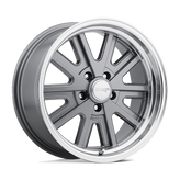 American Racing Vintage - VN527 427 MONO CAST - Grey - Mag Gray Machined - 17" x 7", 0 Offset, 5x114.3 (Bolt Pattern), 76.5mm HUB