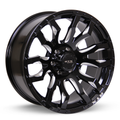 RTX Wheels - Patton - Black - Gloss Black Milled Spoke - 18" x 9", 10 Offset, 6x135 (Bolt Pattern), 87.1mm HUB