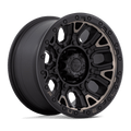 Fuel - D824 TRACTION - Black - MATTE BLACK WITH DOUBLE DARK TINT - 17" x 9", 1 Offset, 6x114.3 (Bolt Pattern), 66.1mm HUB