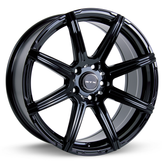 RTX Wheels - Compass - Black - Gloss Black - 17" x 7.5", 40 Offset, 5x114.3 (Bolt Pattern), 67.1mm HUB