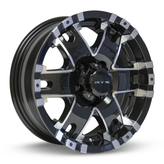 RTX Wheels - Axis - Black - Black Machined - 15" x 6", 0 Offset, 6x139.7 (Bolt Pattern), 108mm HUB