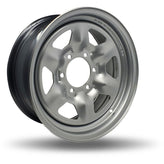 DTD - Steel - Grey - Grey - 16" x 7", 15 Offset, 6x139.7 (Bolt Pattern), 108mm HUB