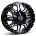 RSSW - Heritage - Black - Gloss black, machined face - 20" x 8.5", 15 Offset, 5x139.7 (Bolt Pattern), 77.8mm HUB