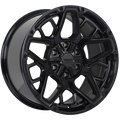 Ruffino HARD - Blast - Black - Gloss Black - 20" x 9", 0 Offset, 6x135, 139.7 (Bolt Pattern), 87.1mm HUB