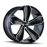 Touren - TR71 - Black - GLOSS BLACK/MACHINED FACE - 20" x 8.5", 30 Offset, 5x112 (Bolt Pattern), 66.56mm HUB