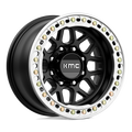 KMC Wheels - KM235 GRENADE CRAWL BEADLOCK - Black - SATIN BLACK - 17" x 9", -38 Offset, 8x165.1 (Bolt Pattern), 125.1mm HUB