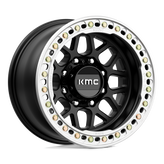 KMC Wheels - KM235 GRENADE CRAWL BEADLOCK - Black - SATIN BLACK - 17" x 9", -38 Offset, 8x165.1 (Bolt Pattern), 125.1mm HUB