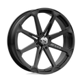 MSA Offroad Wheels - M12 DIESEL - Black - GLOSS BLACK - 22" x 7", 10 Offset, 4x156 (Bolt Pattern), 132mm HUB