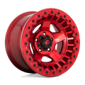 Fuel - D117 WARP BEADLOCK - CANDY RED - 17" x 9", -15 Offset, 5x127 (Bolt Pattern), 71.5mm HUB