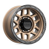 KMC Wheels - KM544 MESA - Bronze - MATTE BRONZE WITH BLACK LIP - 17" x 9", -12 Offset, 8x170 (Bolt Pattern), 125.1mm HUB