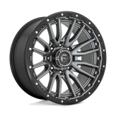 Fuel - D680 REBEL - Gunmetal - MATTE GUN METAL BLACK BEAD RING - 22" x 10", -18 Offset, 8x170 (Bolt Pattern), 125.1mm HUB