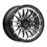 KMC Wheels - KM542 IMPACT - Black - SATIN BLACK MACHINED - 17" x 9", 18 Offset, 6x139.7 (Bolt Pattern), 106.1mm HUB