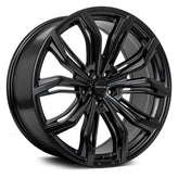 RTX Wheels - Black Widow - Black - Satin Black - 17" x 7.5", 35 Offset, 5x120 (Bolt Pattern), 72.6mm HUB