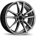 Replika - R195 - Gunmetal - Dark Hyper Silver - 19" x 8", 45 Offset, 5x112 (Bolt Pattern), 57.1mm HUB