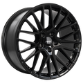 ART - Replica 198 - Black - Gloss Black - 21" x 9.5", 46 Offset, 5x130 (Bolt Pattern), 71.5mm HUB