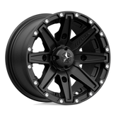 MSA Offroad Wheels - M33 CLUTCH - Black - SATIN BLACK - 12" x 7", 10 Offset, 4x110 (Bolt Pattern), 86mm HUB