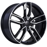 ART - Replica 177 - Black - Gloss Black - Machined Face - 18" x 8", 40 Offset, 5x112 (Bolt Pattern), 66.6mm HUB