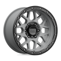 KMC Wheels - KM535 GRENADE OFF-ROAD - Gunmetal - MATTE GRAY MATTE BLACK LIP - 17" x 9", -12 Offset, 6x139.7 (Bolt Pattern), 106.1mm HUB