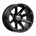 MSA Offroad Wheels - M12 DIESEL - Black - GLOSS BLACK - 14" x 7", -47 Offset, 4x110 (Bolt Pattern), 86mm HUB