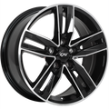 Dai Alloys - Prime - Black - Gloss Black - Machined Face - 18" x 8", 45 Offset, 5x114.3 (Bolt Pattern), 73.1mm HUB