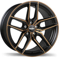 Fast Wheels - Aristo - Black - Satin Black with Machined Face and Bronze Clear - 18" x 9.5", 40 Offset, 5x114.3 (Bolt Pattern), 72.6mm HUB