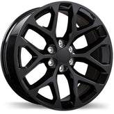 Replika - R259 - Black - Gloss Black - 22" x 9", 24 Offset, 6x139.7 (Bolt Pattern), 78mm HUB