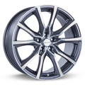 RTX Wheels - Contour - Gunmetal - Gunmetal Machined - 17" x 7.5", 38 Offset, 5x110 (Bolt Pattern), 65.1mm HUB