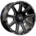 Envy Wheels - CRAZE - Black - GLOSS BLACK / SIDE MILL - 17" x 9", 25 Offset, 6x135 (Bolt Pattern), 87.1mm HUB