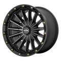 KMC Wheels - KM102 SIGNAL - Gunmetal - SATIN BLACK WITH GRAY TINT - 20" x 9", 0 Offset, 5x127, 139.7 (Bolt Pattern), 78.1mm HUB